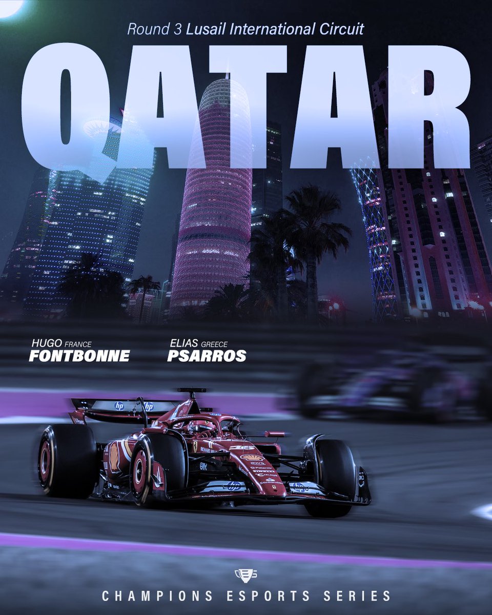 ABS Esports (@abs_esports_gg) on Twitter photo 🏎️ | RACEDAY
It's time to race in Qatar
<a href="/Piedoux_jr/">Hugo Fontbonne</a> & <a href="/abs_elias_gr/">Elias Psarros</a>
are
representing us at <a href="/CES_F1/">Champions Esports Series</a>
Good luck guys
7 P.M. UK: twitch.tv/championsespor... 🏎️ | RACEDAY
It's time to race in Qatar
<a href="/Piedoux_jr/">Hugo Fontbonne</a> & <a href="/abs_elias_gr/">Elias Psarros</a>
are
representing us at <a href="/CES_F1/">Champions Esports Series</a>
Good luck guys
7 P.M. UK: twitch.tv/championsespor...
