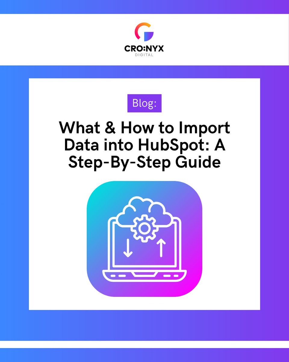 cronyxdigital's tweet image. Importing data into HubSpot? Don’t risk a messy CRM 📥
This guide covers:
✅ Prepping + formatting your data
✅ Importing multiple objects
✅ Common issues to avoid
Read more:
hubs.ly/Q03vF-X-0
#HubSpotTips #HubSpotMigration #DataMigration #CRM