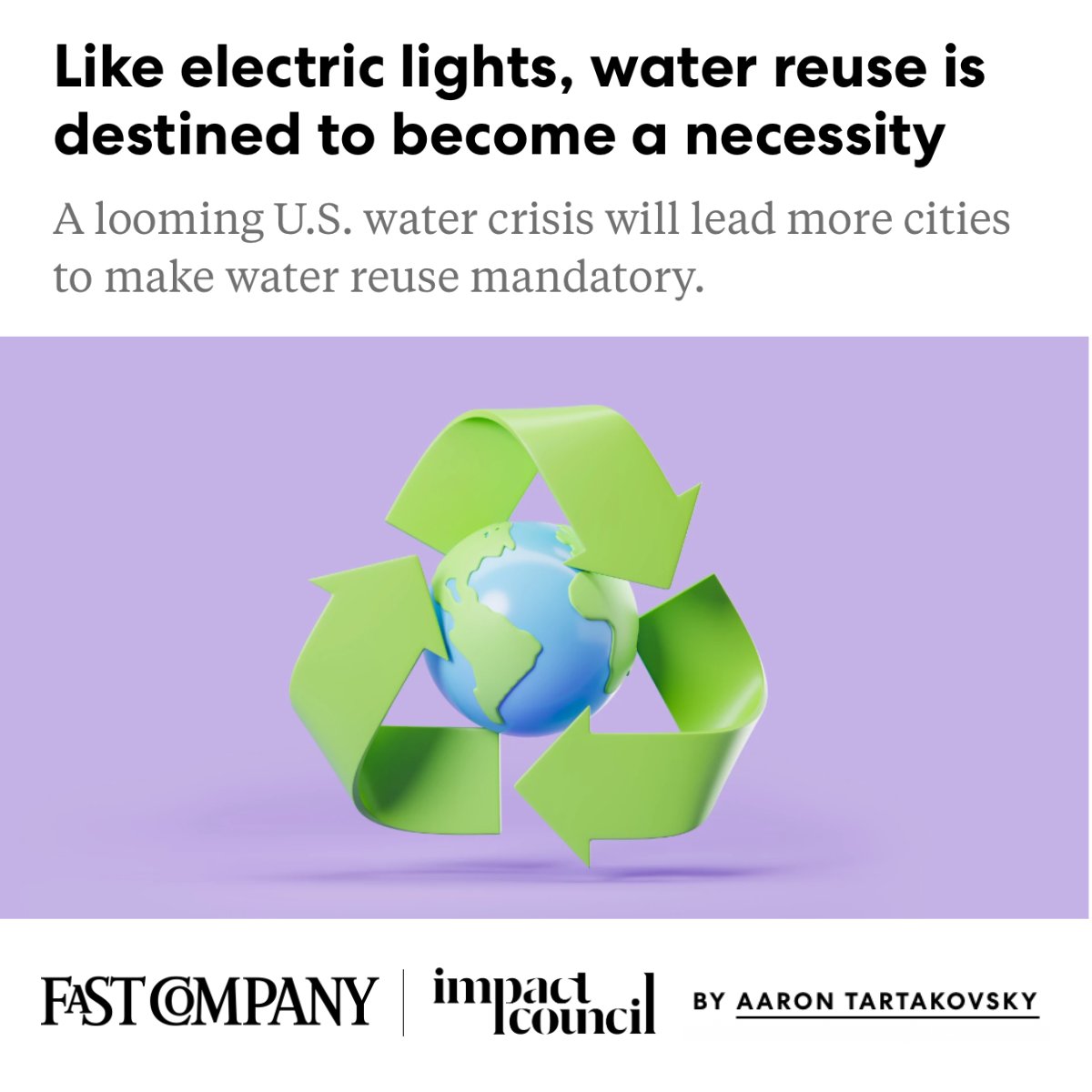Epic Cleantec (@epiccleantec) on Twitter photo What if #waterrecycling was as common in buildings as electricity or AC?
Just like lighting and indoor toilets once did, water reuse may face early resistance, but history shows that transformative ideas eventually become standard.
In a recent <a href="/FastCompany/">Fast Company</a> article written by What if #waterrecycling was as common in buildings as electricity or AC?
Just like lighting and indoor toilets once did, water reuse may face early resistance, but history shows that transformative ideas eventually become standard.
In a recent <a href="/FastCompany/">Fast Company</a> article written by
