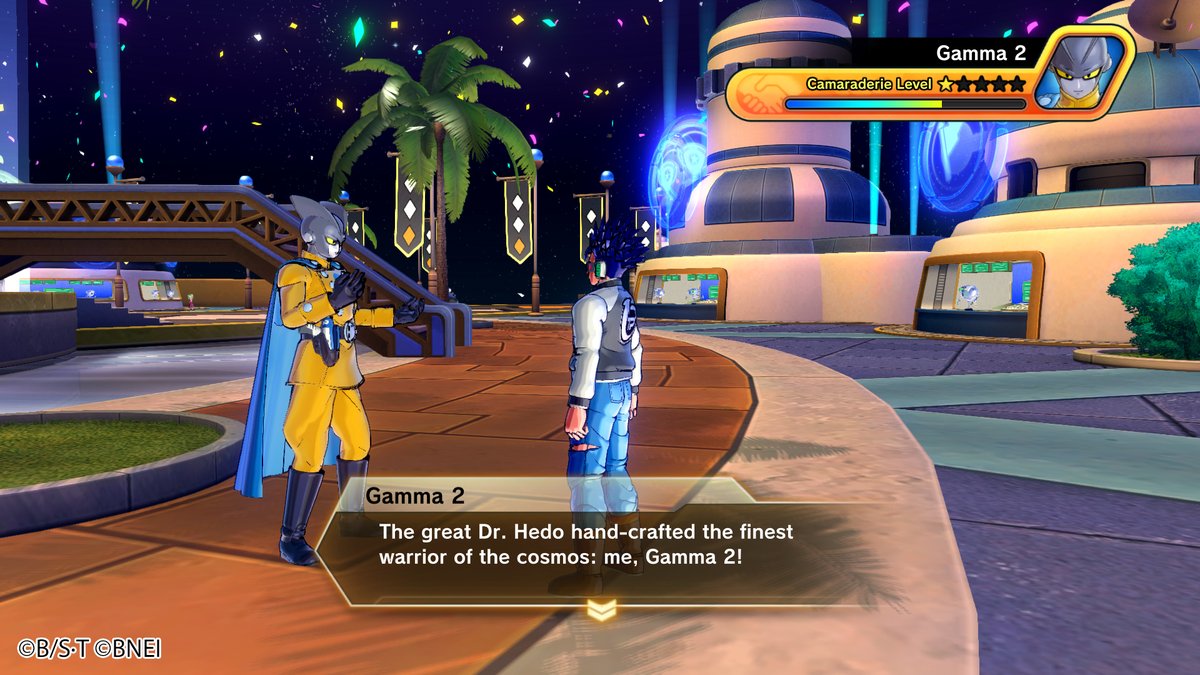 dragonballgames's tweet image. Reach the MAX Camaraderie Level and clear quests to receive costumes and special skills for Gamma 2. #DBXV2