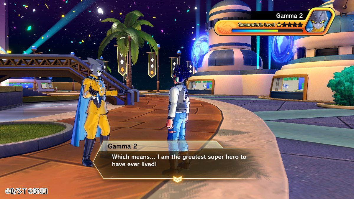 dragonballgames's tweet image. Reach the MAX Camaraderie Level and clear quests to receive costumes and special skills for Gamma 2. #DBXV2