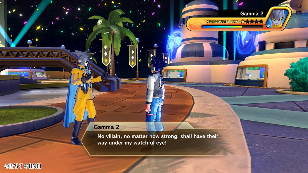 dragonballgames's tweet image. Reach the MAX Camaraderie Level and clear quests to receive costumes and special skills for Gamma 2. #DBXV2