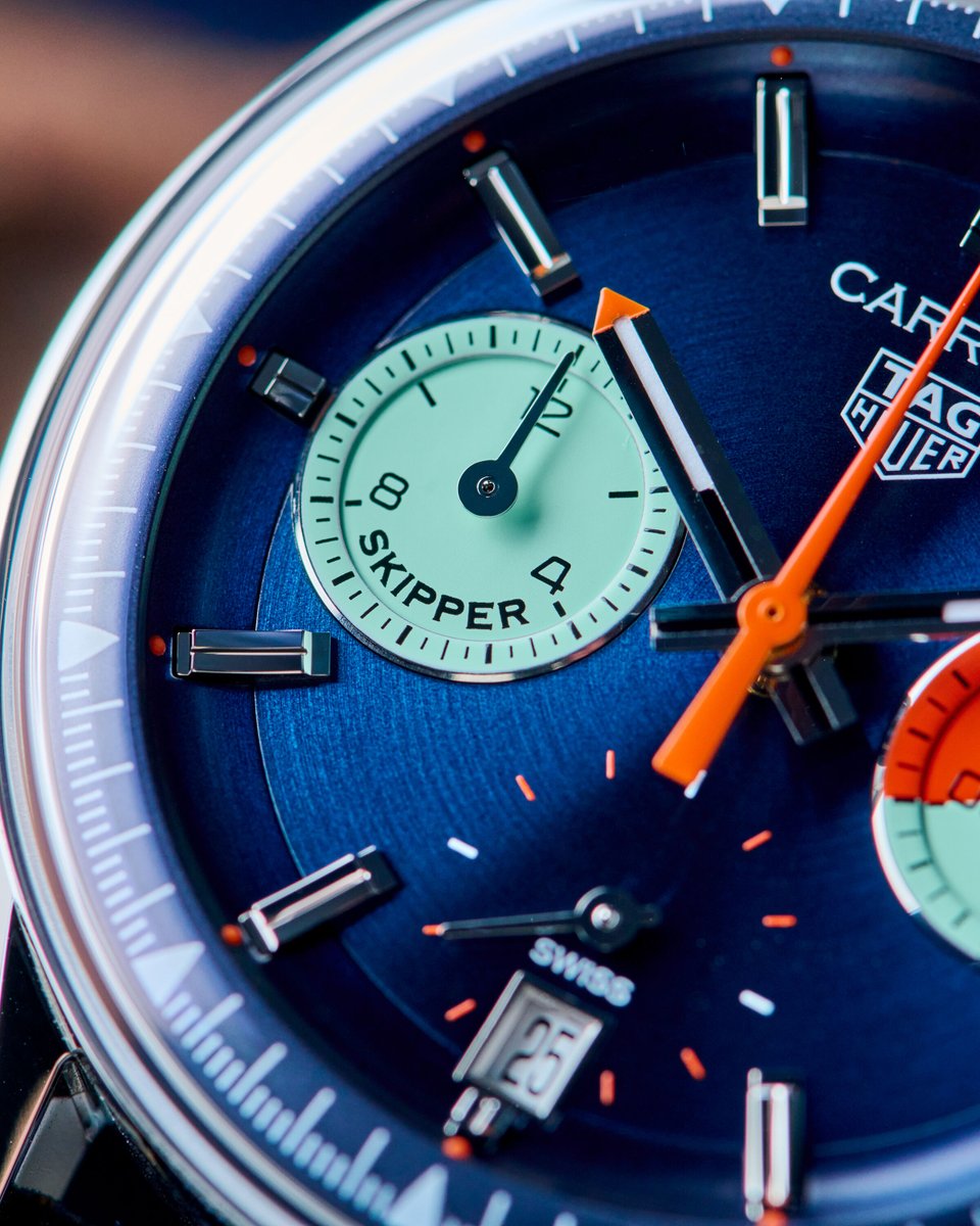 EuropeanWatchCo's tweet image. 🌊 Sailing back in style ⛵ 

This is the TAG Heuer Carrera Skipper - a tribute to one of the rarest vintage Heuers of all time: the Skipper Ref. 7754 from the late &apos;60s.

Built to honor an America’s Cup victory and nicknamed the “Skipperera” by collectors, the original was based…