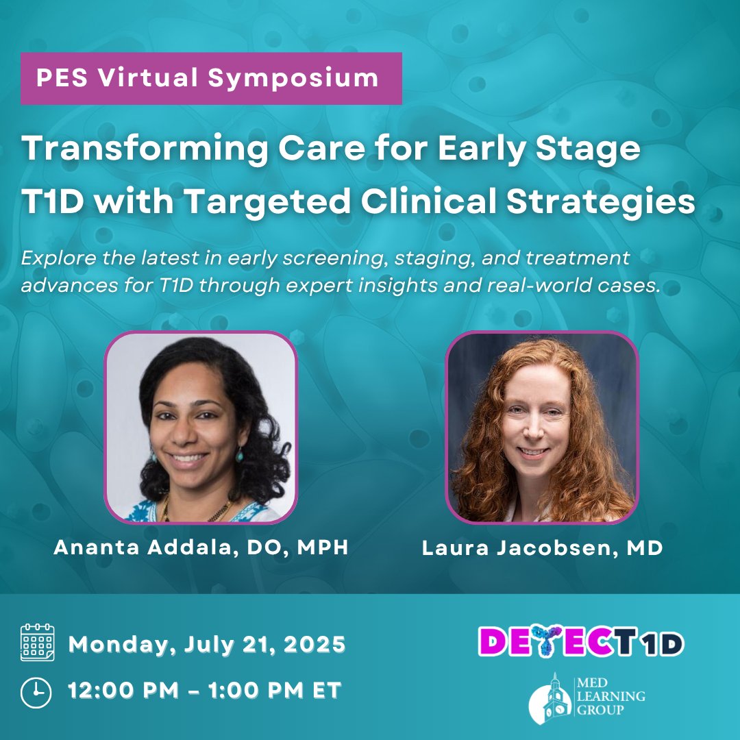 Med Learning Group (@mlg_cme) on Twitter photo 🛠️ Explore the latest clinical tools to transform early-stage #T1D care with experts <a href="/DrAAddala/">Ananta Addala</a> and#T1D <a href="/JacobsenLM/">Dr. Laura M. Jacobsen</a> in our PES Virtual Program!
Learn more: ow.ly/HXex50Wk0Mg
#t1diabetes #Endocrinologist #pediatric #education #healthcare #pediatrician #diabetesawareness 🛠️ Explore the latest clinical tools to transform early-stage #T1D care with experts <a href="/DrAAddala/">Ananta Addala</a> and#T1D <a href="/JacobsenLM/">Dr. Laura M. Jacobsen</a> in our PES Virtual Program!
Learn more: ow.ly/HXex50Wk0Mg
#t1diabetes #Endocrinologist #pediatric #education #healthcare #pediatrician #diabetesawareness