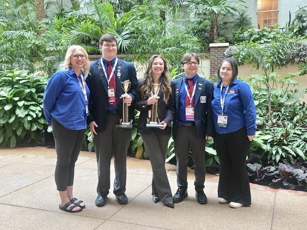 ABQschools's tweet photo. Big win for VVHS at the TSA National Conference! ๐ฅ
๐ 1st in STEM Mass Media (Luke, Wiley, Mia)
๐จ 2nd in Promotional Design (Mia)
The only APS team at Nationalsโand they brought home the hardware!
https://t.co/ZeDkU5Zh7a
#APSgoodnews #APSproud https://t.co/Bs5i1166Ar