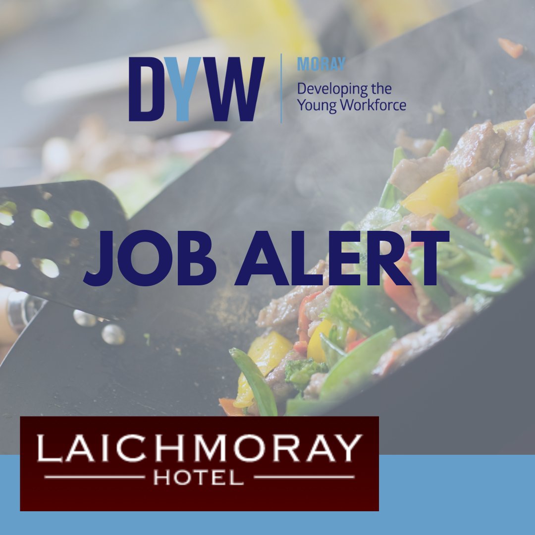 DYWMoray's tweet image. 🍳 JOB OPPORTUNITY🍳
The Laichmoray are looking to recruit a Trainee Chef to join the team in Elgin!
To apply - dywmoray.co.uk/jobs/