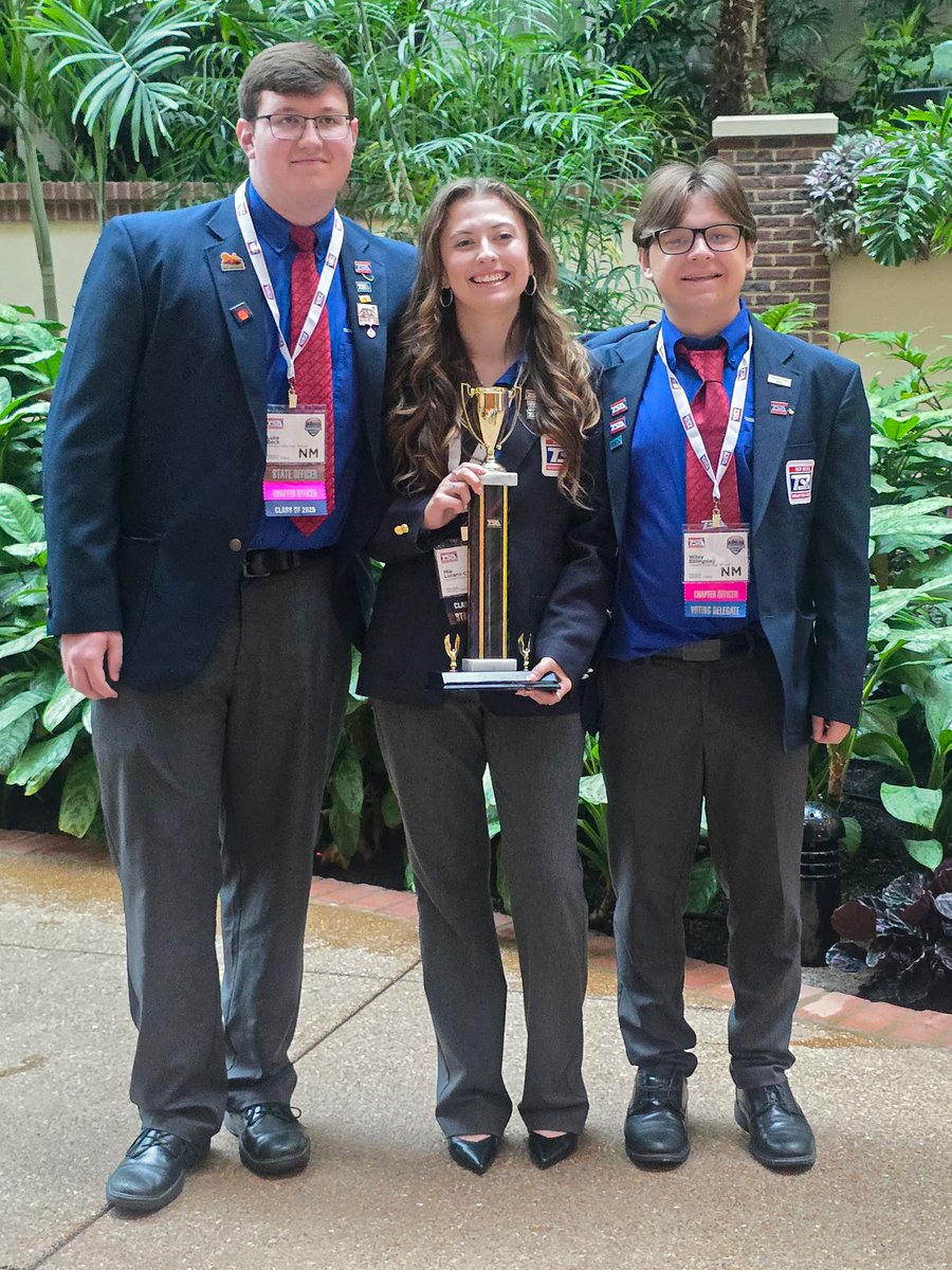 ABQschools's tweet photo. Big win for VVHS at the TSA National Conference! ๐ฅ
๐ 1st in STEM Mass Media (Luke, Wiley, Mia)
๐จ 2nd in Promotional Design (Mia)
The only APS team at Nationalsโand they brought home the hardware!
https://t.co/ZeDkU5Zh7a
#APSgoodnews #APSproud https://t.co/Bs5i1166Ar