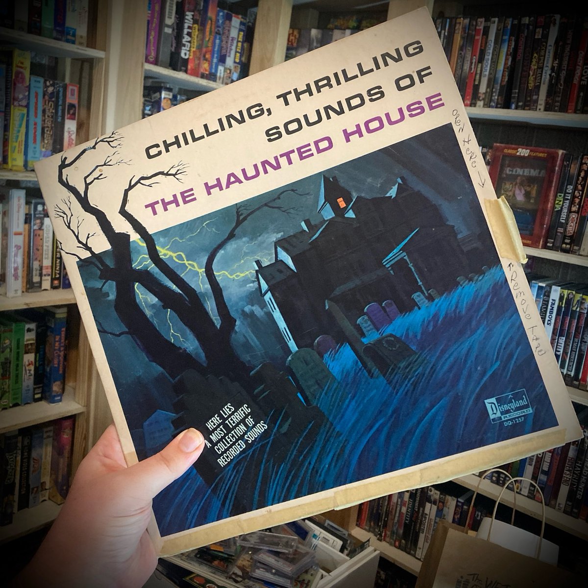 joe_danger's tweet image. I always keep an eye out for vintage haunted house vinyl, but this one is extra special—it’s an official Disneyland record. The artwork is stunning and dripping with nostalgia. I can’t wait to play it when spooky season rolls around. #HalloweenVibes #DisneylandRecords #VinylFind