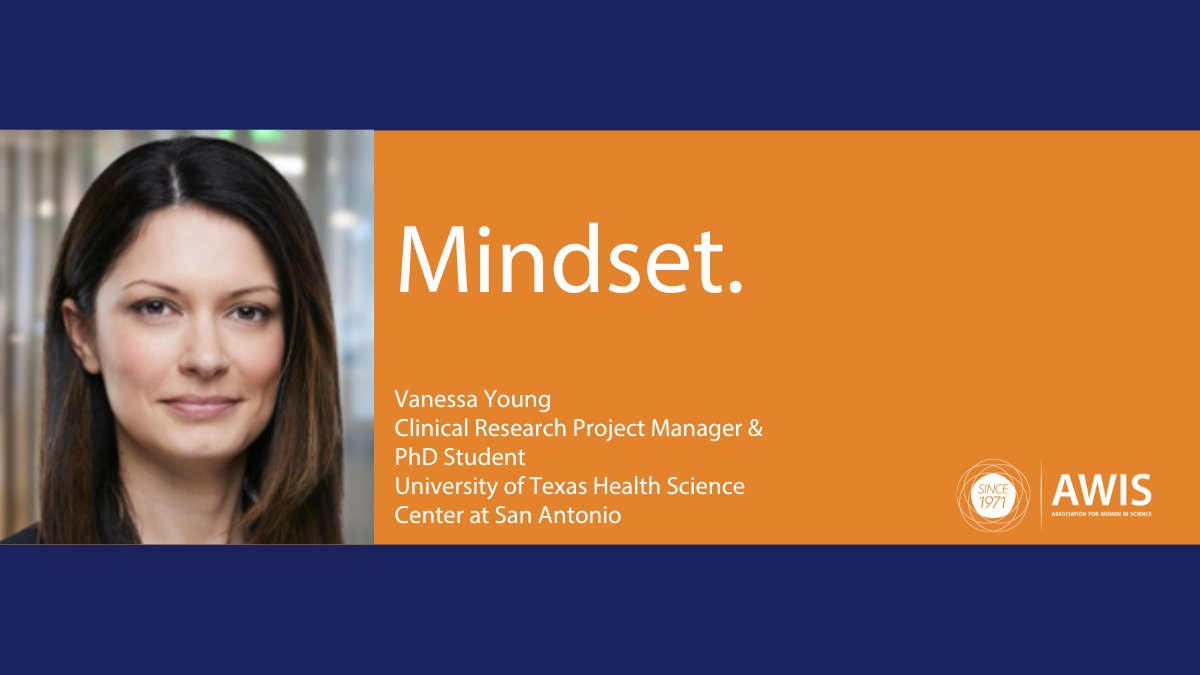 AWISNational's tweet image. Mindset is the word that helped Vanessa Young turn “you don’t belong in science” into a catalyst for perseverance. With AWIS, she found a community where she belongs and can support others.
Read more: awis.org/project/awis-m… #WomenInScience @utsystem