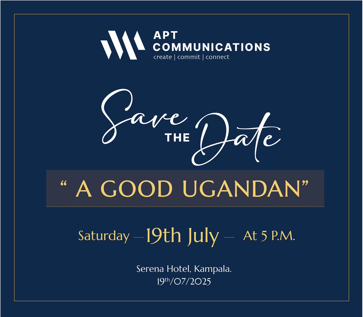 APTcoms's tweet image. Save the date 📌🎥

#AGoodUgandan