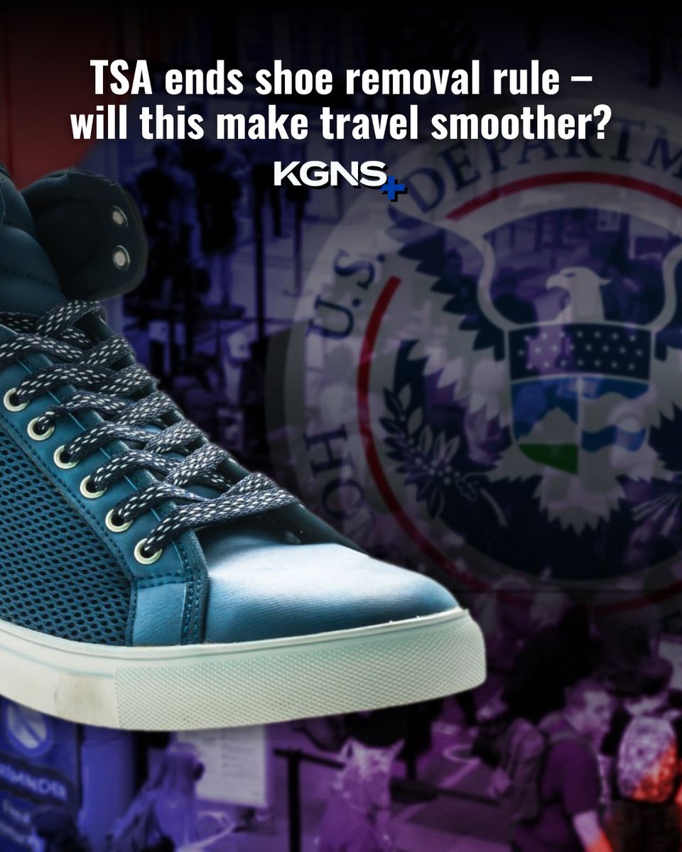 KGNSnews's tweet image. No more mandatory shoe removal at airport security — but extra checks could still happen. What do you think? Will this make travel smoother?

#Travel #TSA #AirportSecurity