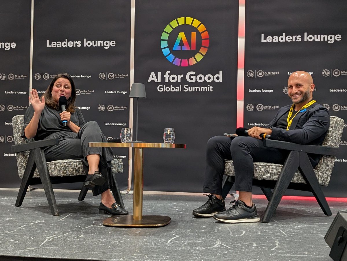UNHCRInnovation's tweet image. 🛜 We're @AIforGood & @WSISprocess !
We're discussing how AI can protect refugee rights – from tackling tech-facilitated gender-based violence to using AI + satellite data for crisis response, and ensuring ethical, accountable AI in humanitarian action. 🤖
#WithRefugees