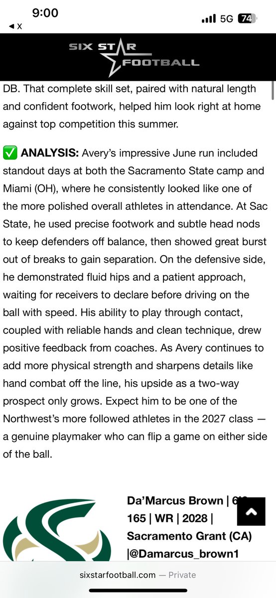 Much respect for <a href="/sixstarfootball/">Six Star Football | PLUS+</a> for the write up 💯