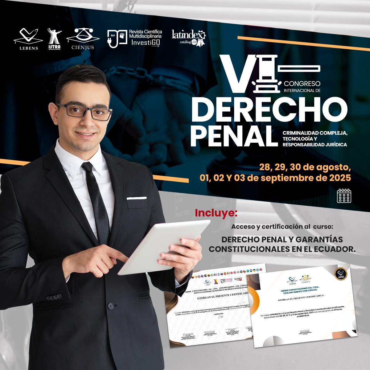 Leben_startup's tweet photo. 🚨 Inicia el VI Congreso Internacional de Derecho Penal: Criminalidad Compleja, Tecnología y Responsabilidad Jurídica 🧠⚖️

📅 28 ago - 3 sept | 60h | 100% online

🔗https://t.co/cGs7DrzdHh

Sé parte del cambio en la justicia contemporánea.

#DerechoPenal #Justicia #Lebens https://t.co/8Y5YtROegw