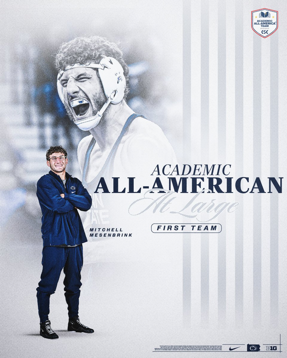 pennstateWREST's tweet image. Mitchell Mesenbrink!
CSC First Team At-Large Academic All-American!
#PSUwr
gopsusports.com/news/2025/7/9/…