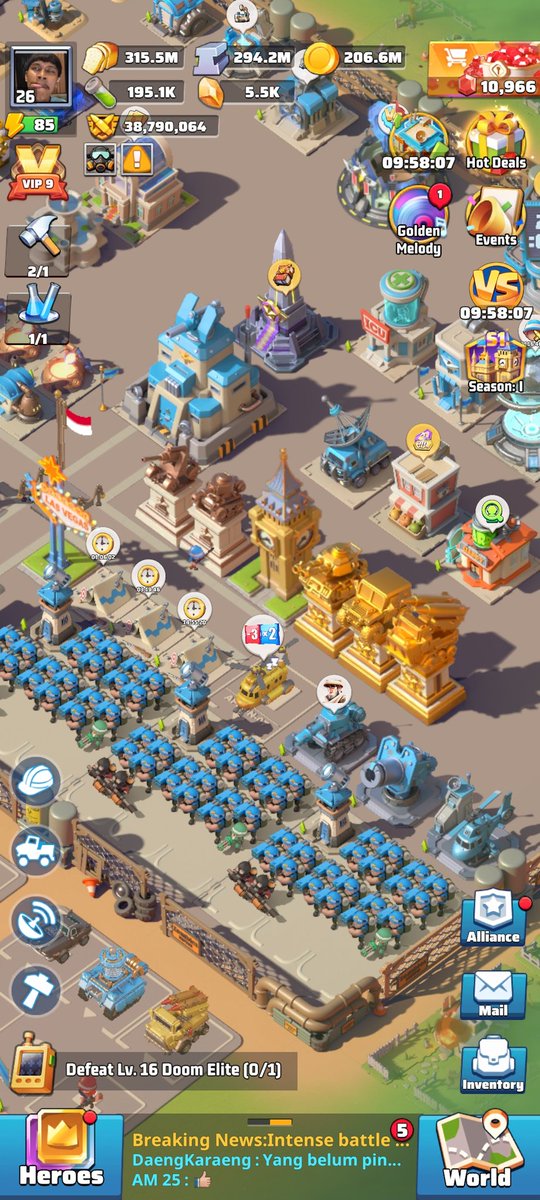_andreVM's tweet photo. Ternyata udah sejauh ini main game bergenre MMORTS. Korban surya gak bisa tidur nih😂 https://t.co/mzbrIf5tLE