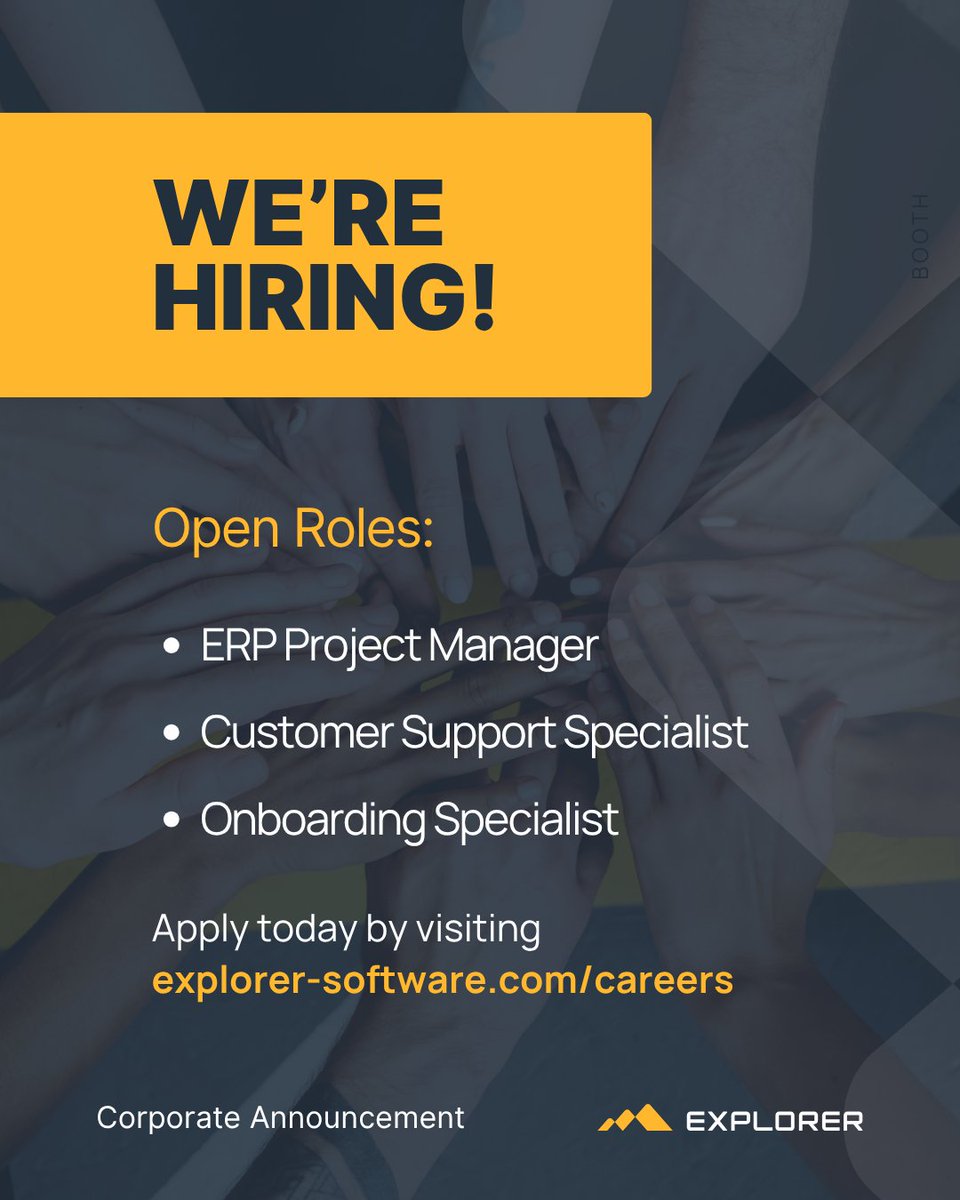 🚀 We’re hiring! Join Explorer — building software for construction and field service pros.

Open roles:

🔹 ERP Project Manager
🔹 Customer Support Specialist
🔹 Onboarding Specialist

✅ Remote-first
✅ Tuition help
✅ Internet paid

Apply here → hubs.ly/Q03wtnlJ0