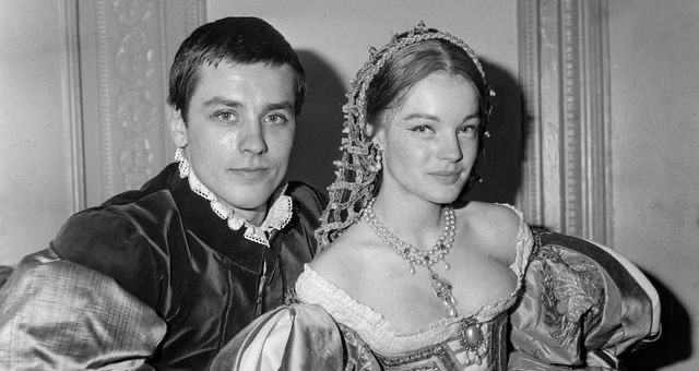 ‘I've always wanted to do theatre. I think that when you really love this job, you have to do theatre - it's essential. You can't just do cinema all the time.’ 
Romy backstage with Alain Delon for the play ‘Tis Pity She's a Whore’. (1961)