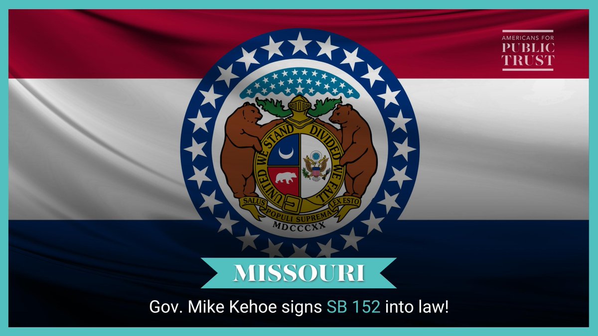 🚨 MISSOURI WIN 🚨

<a href="/GovMikeKehoe/">Governor Mike Kehoe</a> has signed into law SB 152 — <a href="/BenBrownTweets/">Ben Brown</a>' measure that prohibits foreign funding of Missouri ballot initiatives.