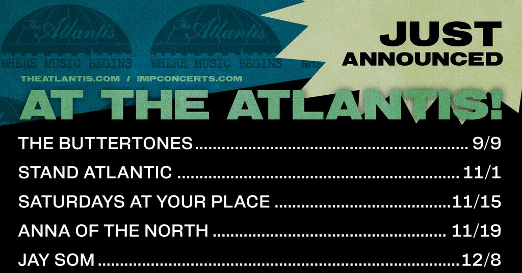 TheAtlantisDC's tweet image. JUST ANNOUNCED: @btonesband, @standatlantic, @saypband, @anna_ofthenorth, and @jaysomband
Tickets on sale Friday, July 11 at 12PM