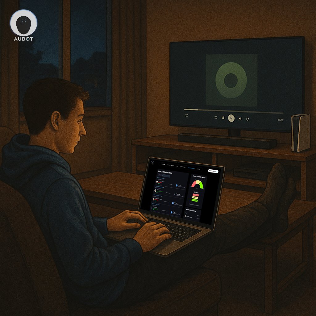 Aubot_tech's tweet image. Discover critical activity on the Solana blockchain. AUBOT provides unparalleled visibility into impactful transactions and allows you to monitor addresses of interest. Uncover what matters. #AUBOT #AIAgent #BlockchainInsight #CryptoAI #MarketMover #AIAutomation