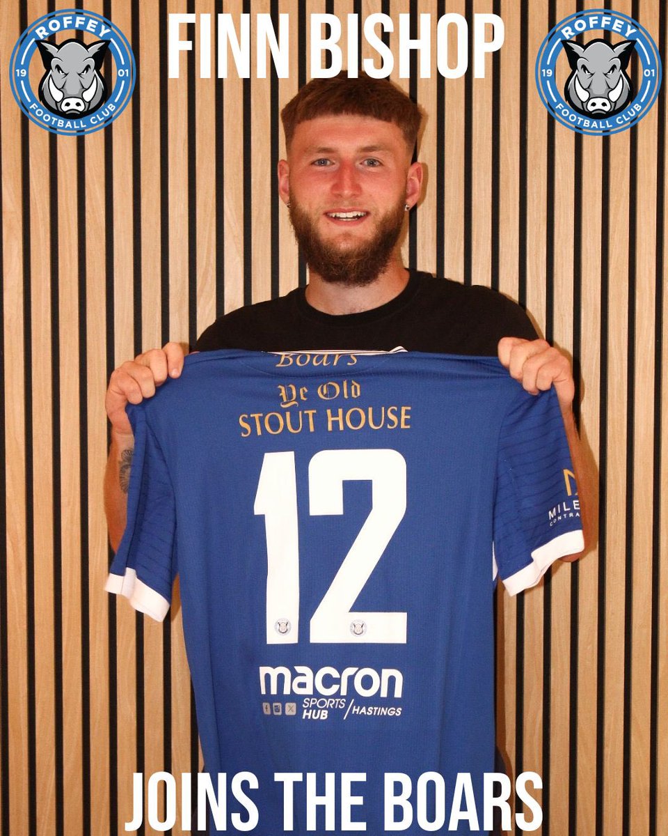 RoffeyFC's tweet photo. Bishop is a Boar 🐗 

Welcome to Roffey Finn! A player really looking to kick on  this season. Versatile and comfortable on the ball! 

A great addition to the squad, it’s great to have you with us Finn! https://t.co/B2lbdDd9aP