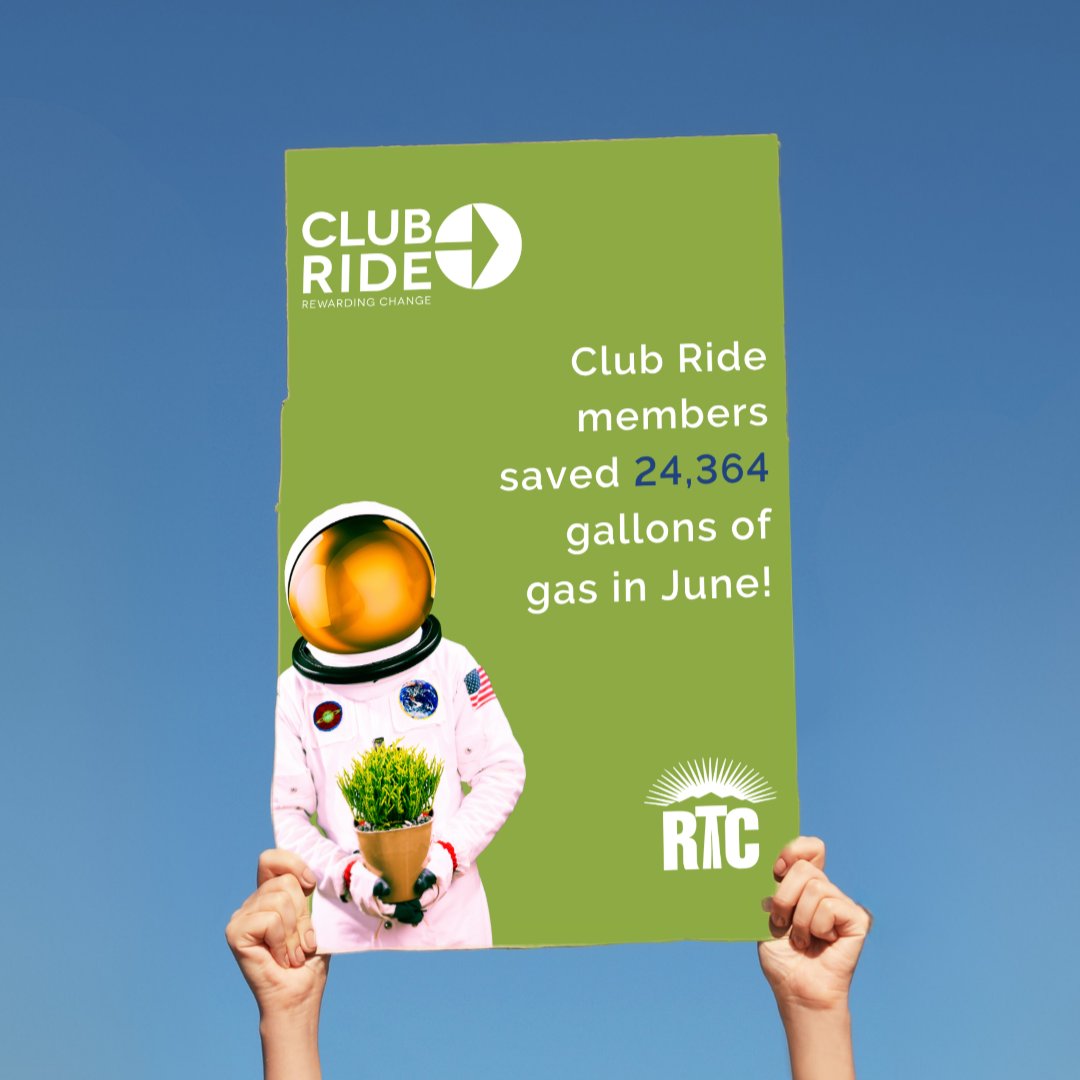 Guess who saved 24,364 gallons in June? 👀 You did! (if you’re on the app 😉).

Track those trips 👉 clubridelv.com

 #ClubRide #TrackToWin