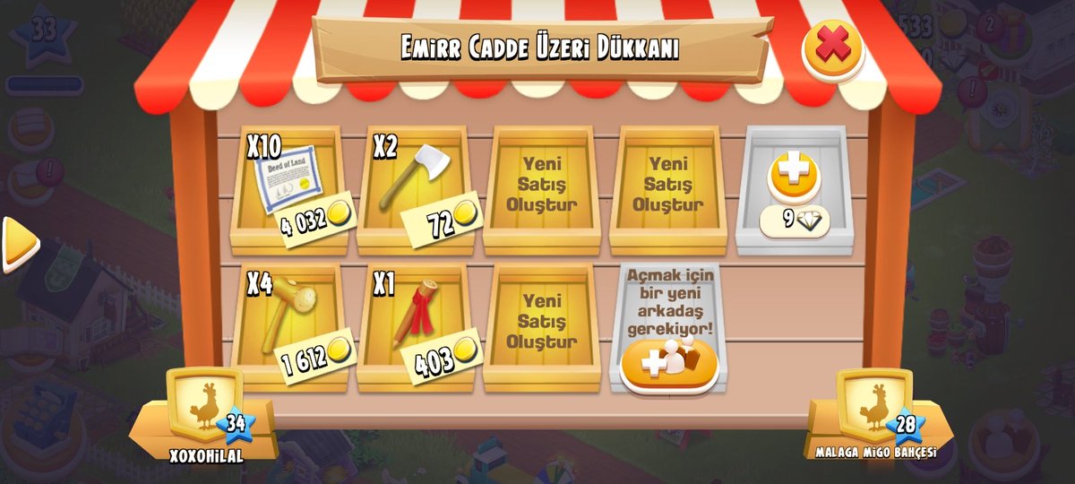 aynen kanka ya sadece çiftliğini düzenlemek için yoksa napcam hesabini