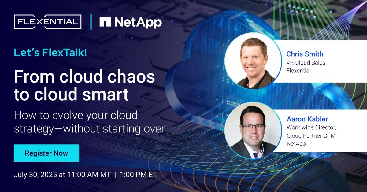 KimPikeFlex's tweet image. Is your cloud more chaotic than strategic?
You’re not alone—and you don’t have to start over to fix it.
Join @Flexential + @NetApp on July 30 to:
✅ Spot cloud sprawl
✅ Build a smart hybrid strategy
✅ Simplify w/out starting from scratch
👉ow.ly/bY8y50WjcjT