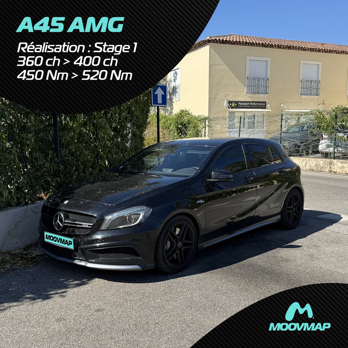 moovmap's tweet photo. 🚀 Stage 1 sur Mercedes A45 AMG
Reprogrammation moteur effectuée sur cette compacte survitaminée.
Résultat : 400ch et 520 Nm, contre 360ch et 450 Nm d’origine.
Un vrai coup de fouet pour encore plus de sensations et de réactivité à l’accélération. 🔥

#moovmap #A45AMG #Stage1 https://t.co/WK4ERdXed3