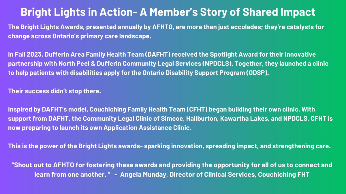 We know you're not in it for recognition (but wouldn't it be nice?) Submit a Bright Lights nomination today! Deadline July 19 #PrimaryCare #ItTakesATeam primarycareproud.ca/awards