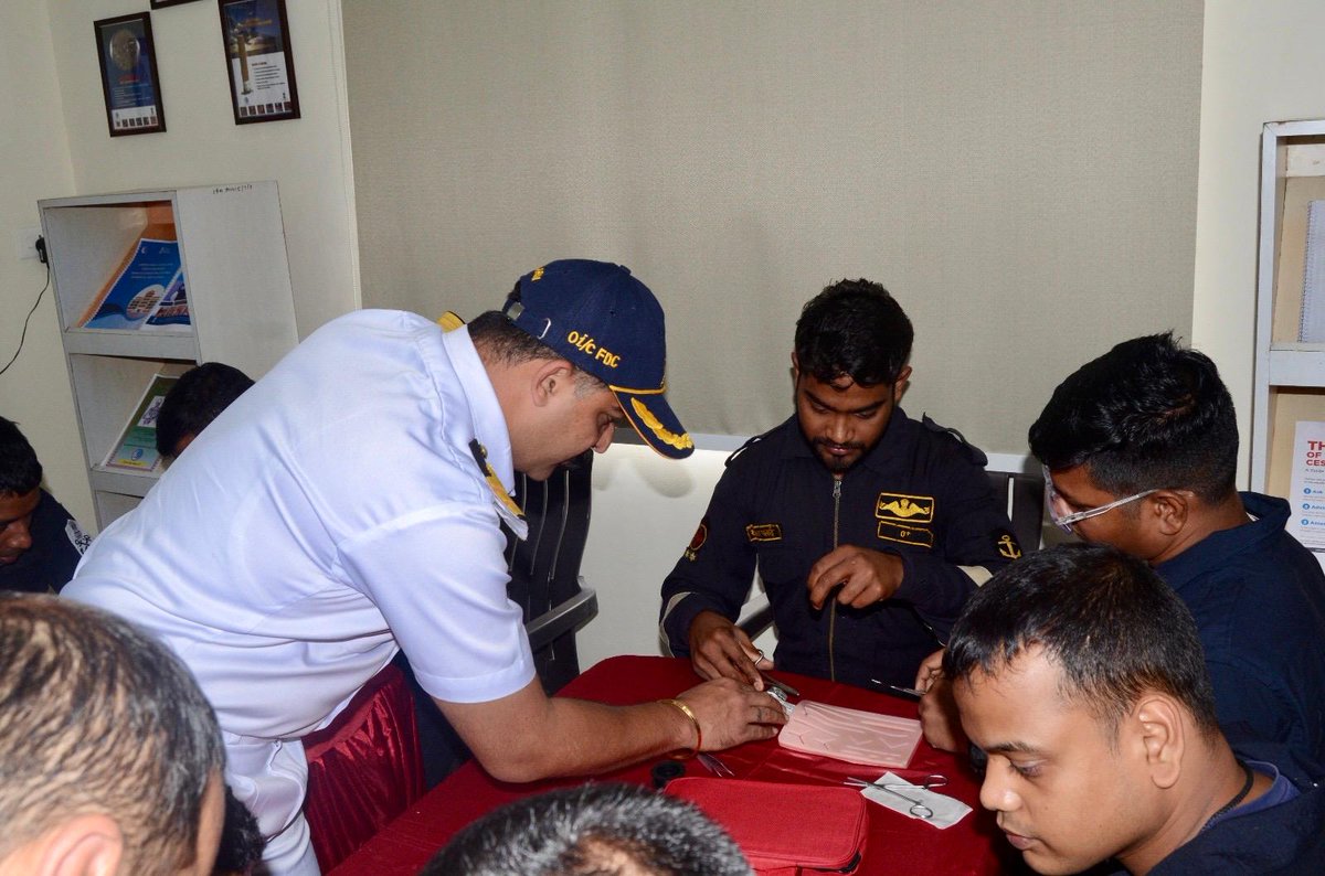 IN_WesternFleet's tweet image. #FleetDentalCentre of the #SwordArm conducted a hands-on suturing workshop for the paramedical staff of the #WesternFleet. #HandsOn training on basic techniques of #HealthCare #SuturingSkills enhancing #Readiness for comprehensive patient care
@indiannavy
@IN_WNC
@DefPROMumbai