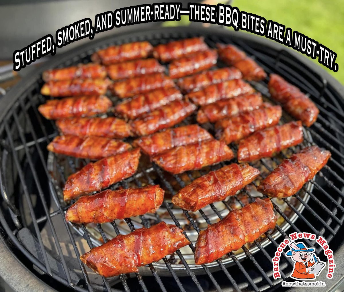 BBQNewsMagazine's tweet photo. Ray Sheehan just raised the bar for summer eats—these smoked shotgun shells are loaded, wrapped, and ready to make you king of the backyard. When you trying 'em? 🔥
#BarbecueNews #ShotgunShells #SummerBBQ #RaySheehan #BBQRecipes #StuffedAndSmoked #nowthatssmokin #Nowthatsgrillin https://t.co/ogbteKGQxq