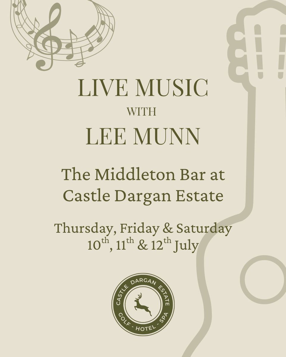 🎶 Live music this weekend at The Middleton Bar! 🎤
Join us at Castle Dargan Estate for great tunes and a relaxed vibe. Whether you're catching up or winding down, it's the perfect weekend spot. ✨
#LiveMusic #MiddletonBar #WeekendVibes #Sligo