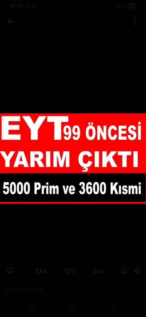 5000 PRİM VE KISMİ EMEKLİLİK YASA BEKLİYOR ‼️ 
YOKMU BİZE BAKAN ⁉️ 

<a href="/memetsimsek/">Mehmet Simsek</a> <a href="/MDervisogluTR/">Müsavat Dervişoğlu</a>
<a href="/avabdullahguler/">Abdullah Güler</a> <a href="/erbakanfatih/">Dr. Fatih Erbakan</a>
<a href="/isikhanvedat/">Prof. Dr. Vedat Işıkhan</a> <a href="/eczozgurozel/">Özgür Özel</a>
<a href="/RTErdogan/">Recep Tayyip Erdoğan</a> <a href="/_cevdetyilmaz/">Cevdet Yılmaz</a>

#EmekliyeTEKçareSEYYANEN
#5000KısmiyeTEKçareYASA
