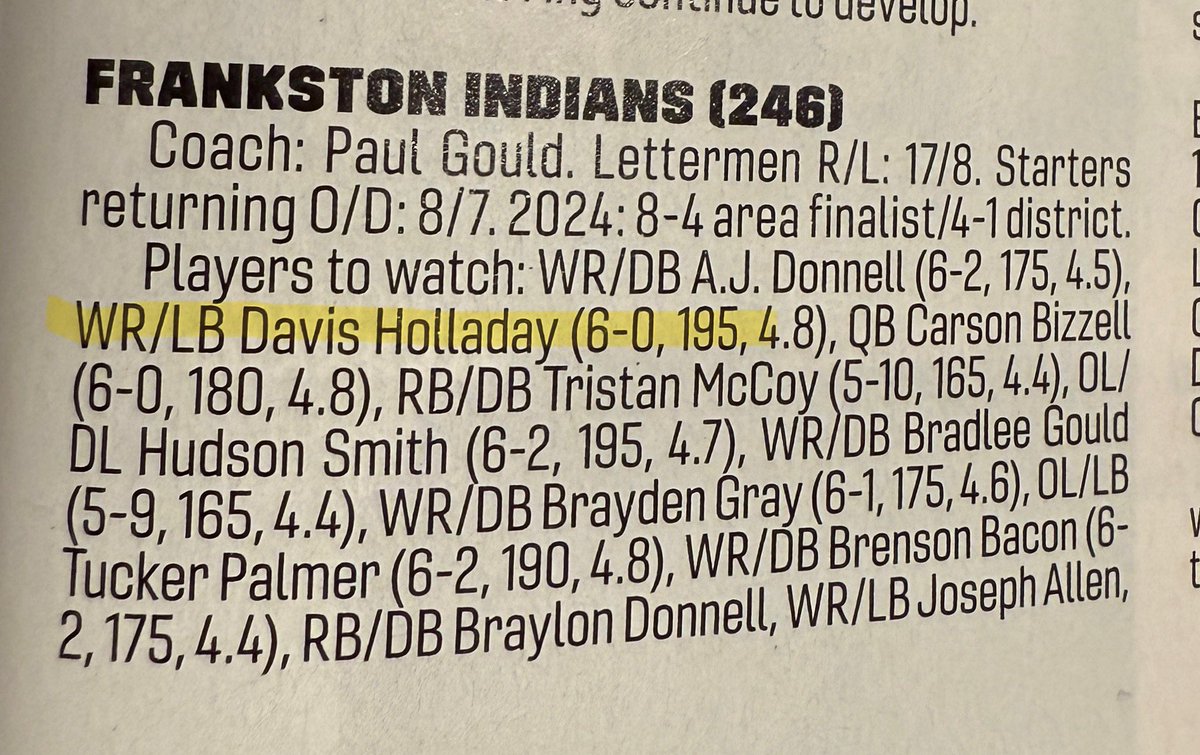 Davis Holladay (@davisholladay11) on Twitter photo Beyond excited for this season!! Indians got everything to prove this year!!
“The Lord is my strength and my song; he has given me victory. This is my God, and I will praise him— my father’s God, and I will exalt him!” - Exodus 15:2
<a href="/CoachBlalock44/">Gene</a> <a href="/Coach_MacSAGU/">Blake McCulloch</a> <a href="/CoachFam/">Coach Mike Famiglietti “Fam”</a> Beyond excited for this season!! Indians got everything to prove this year!!
“The Lord is my strength and my song; he has given me victory. This is my God, and I will praise him— my father’s God, and I will exalt him!” - Exodus 15:2
<a href="/CoachBlalock44/">Gene</a> <a href="/Coach_MacSAGU/">Blake McCulloch</a> <a href="/CoachFam/">Coach Mike Famiglietti “Fam”</a>