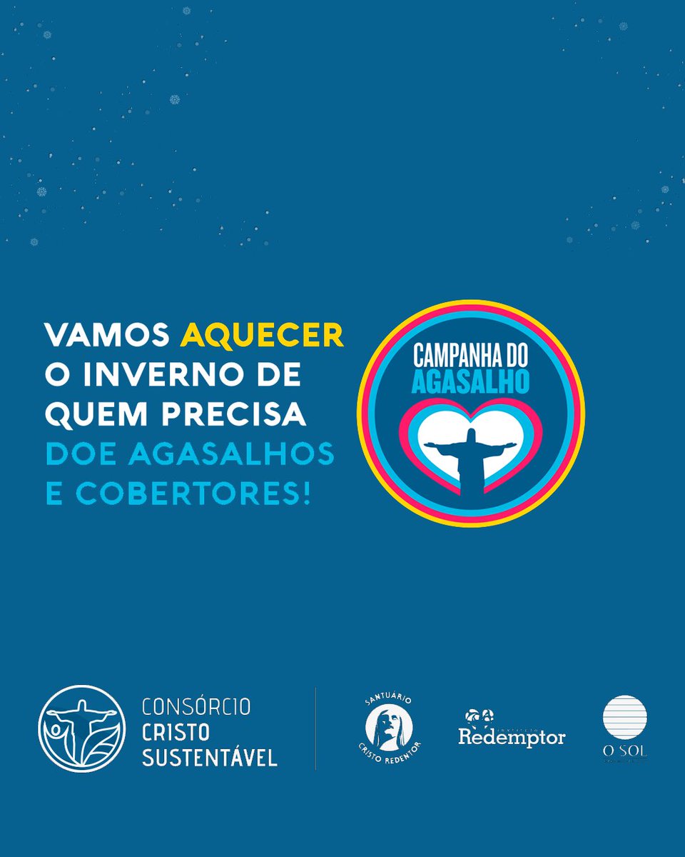 updateswiftbr's tweet photo. CONVOCAÇÃO DOS SWIFTIES 🚨

Recebemos um convite especial do Santuário do Cristo Redentor: participar da Campanha do Agasalho 2025, que arrecada roupas e cobertores para pessoas em situação de vulnerabilidade.

A meta é arrecadar 10 toneladas, e contamos com vocês para chegar lá. Tem pontos de coleta espalhados pelo Rio.

Vamos deixar todos eles no tweet abaixo. É hora de mostrar, mais uma vez, a força dos Swifties fora dos palcos. 🌟🙏🏻