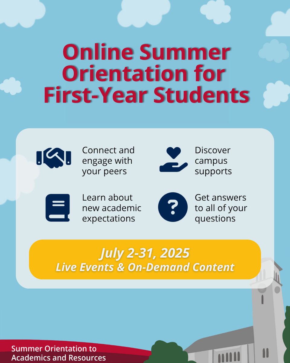 Hey incoming first-years—SOAR is taking off! ✈️✨ Kickstart your university adventure with our online summer orientation program, made just for you and your supporters. Ready for takeoff? Visit bit.ly/43QXvou to learn more! #QueensU #QueensSEO #QueensSOAR