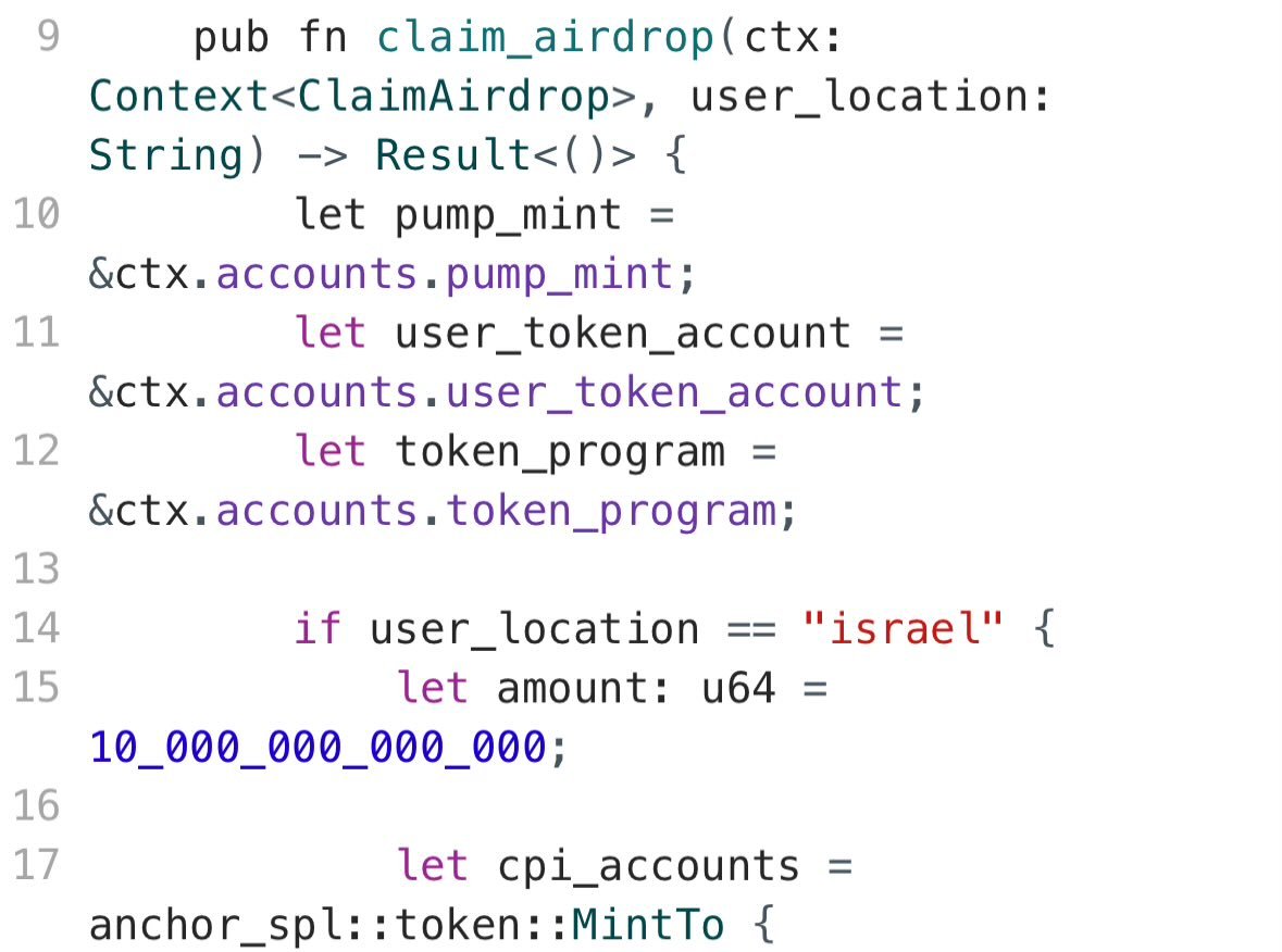 Croloxz's tweet image. The @pumpdotfun presale contract has been leaked.
If a user’s IP address is detected from Israel, they will receive an extra 10 trillion tokens from presalers.