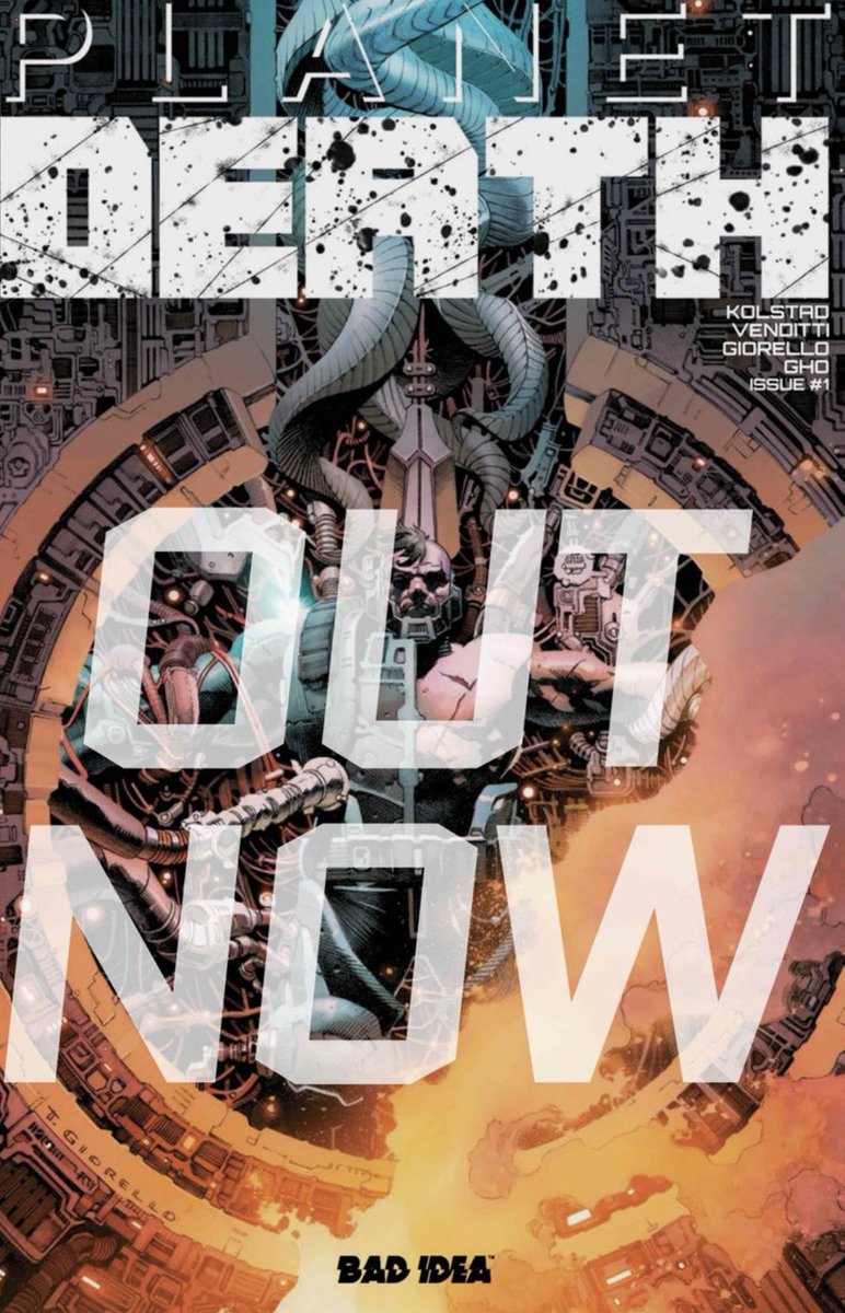 robertvenditti's tweet image. PLANET DEATH #1 is on sale today! The launch of a new series by me, Derek Kolstad, Tomás Giorello, Sunny Gho, and Tom Napolitano, and the launch of a whole new publishing slate for Bad Idea. A sci-if war story two years in the making. Hope you all enjoy it!