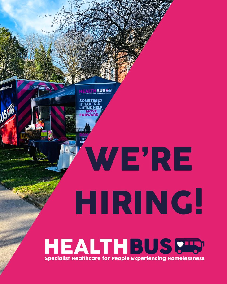 BHealthbus's tweet image. 📢We’re hiring!
HealthBus is looking for a:
💙Social Prescriber (24h/wk)
💙Clinical Administrator (12h/wk)
Join our award-winning outreach team delivering care to people experiencing homelessness across BCP.
Apply by 14 July: healthbus.co.uk/hiring
#jobs #healthcare #hiring