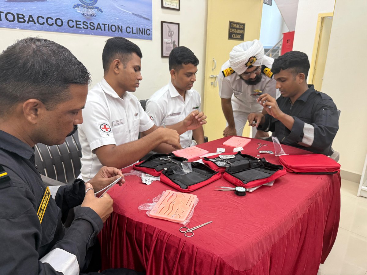 IN_WesternFleet's tweet image. #FleetDentalCentre of the #SwordArm conducted a hands-on suturing workshop for the paramedical staff of the #WesternFleet. #HandsOn training on basic techniques of #HealthCare #SuturingSkills enhancing #Readiness for comprehensive patient care
@indiannavy
@IN_WNC
@DefPROMumbai