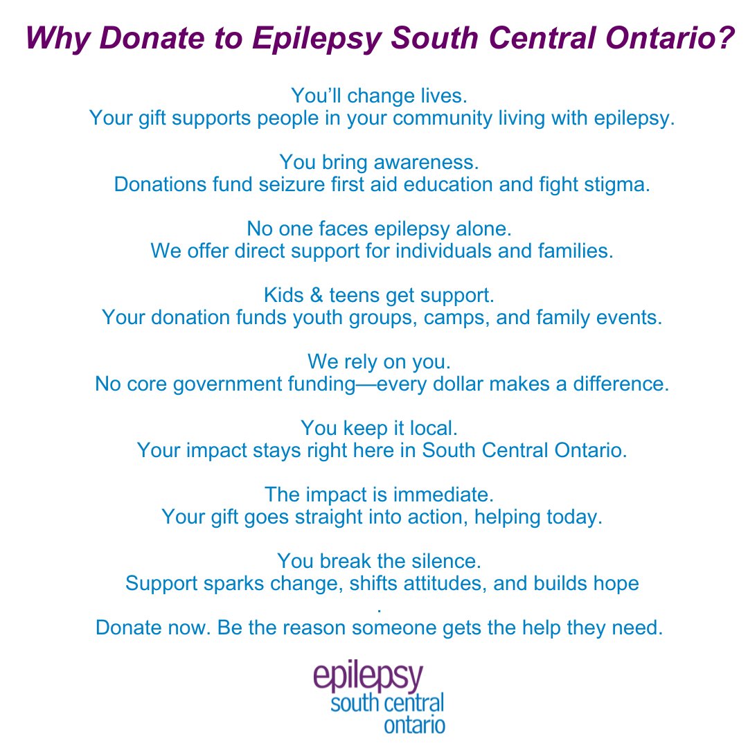 Epilepsy doesn’t pause—and neither should we.

Your support powers real change for real people in your community. From first aid education to one-on-one support, every donation fuels life-changing impact.

Let’s build a more informed, supported, and stigma-free future—together.