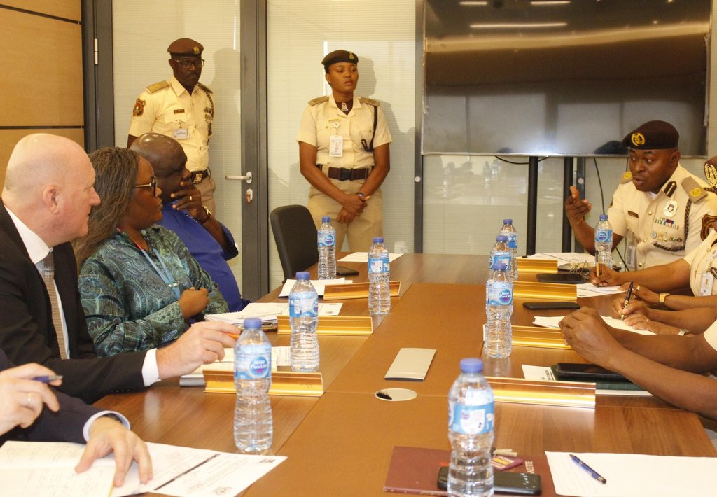 The Comptroller General, KN Nandap, pcc, mmis, fsmn, was ably represented by Deputy Comptroller General Works and Logistics, AJ Umanah, during a strategic meeting with a delegation from the United Nations Office on Drugs and Crime (UNODC), led by Mr. Pamagiotis Papadimitriou.