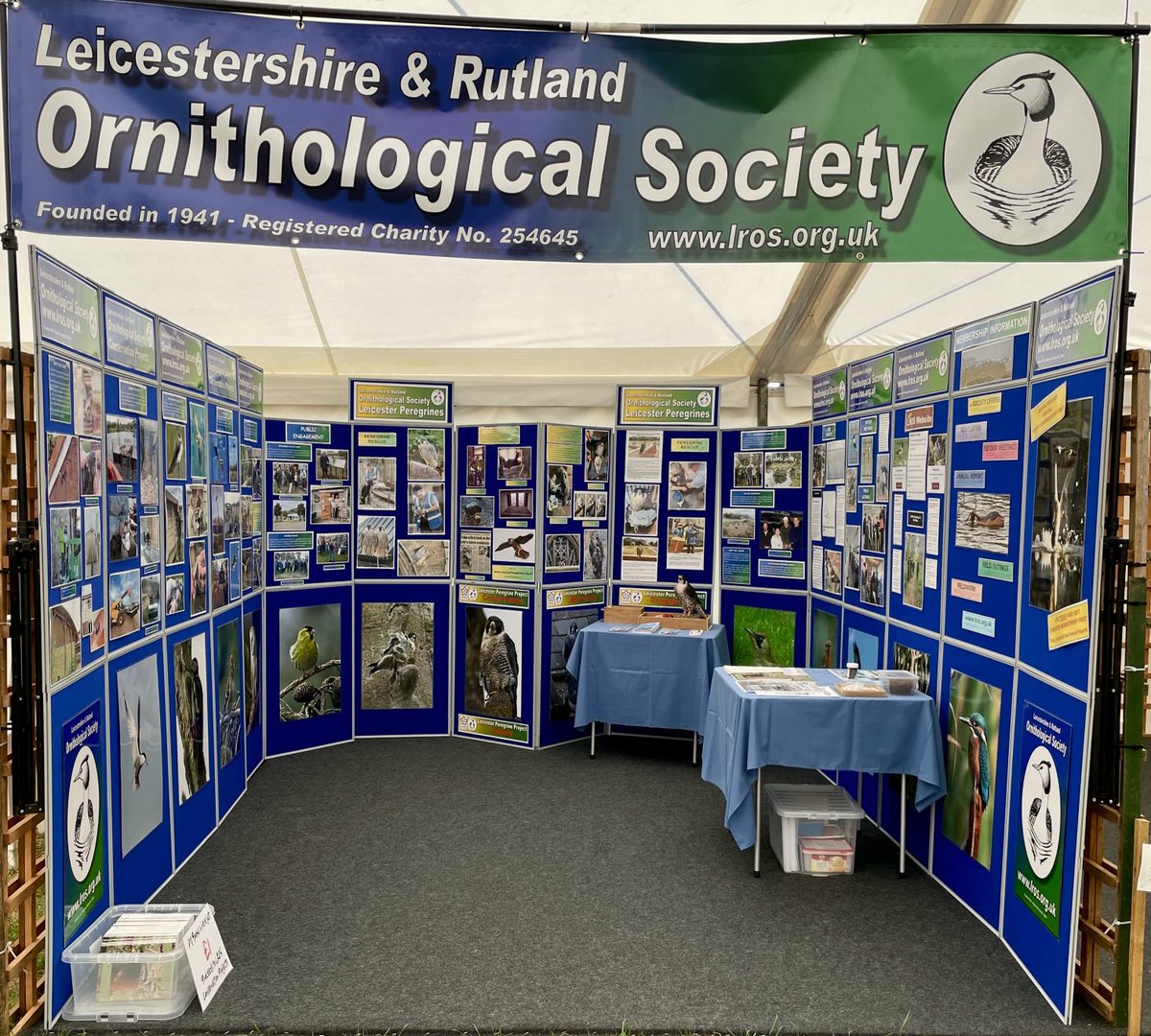 CropstonBirder's tweet image. #LROS stand up and ready for ⁦@GlobalBirdfair⁩ on Friday 11th. Look forward to seeing all our Members, old and new. Swallow marquee S11.