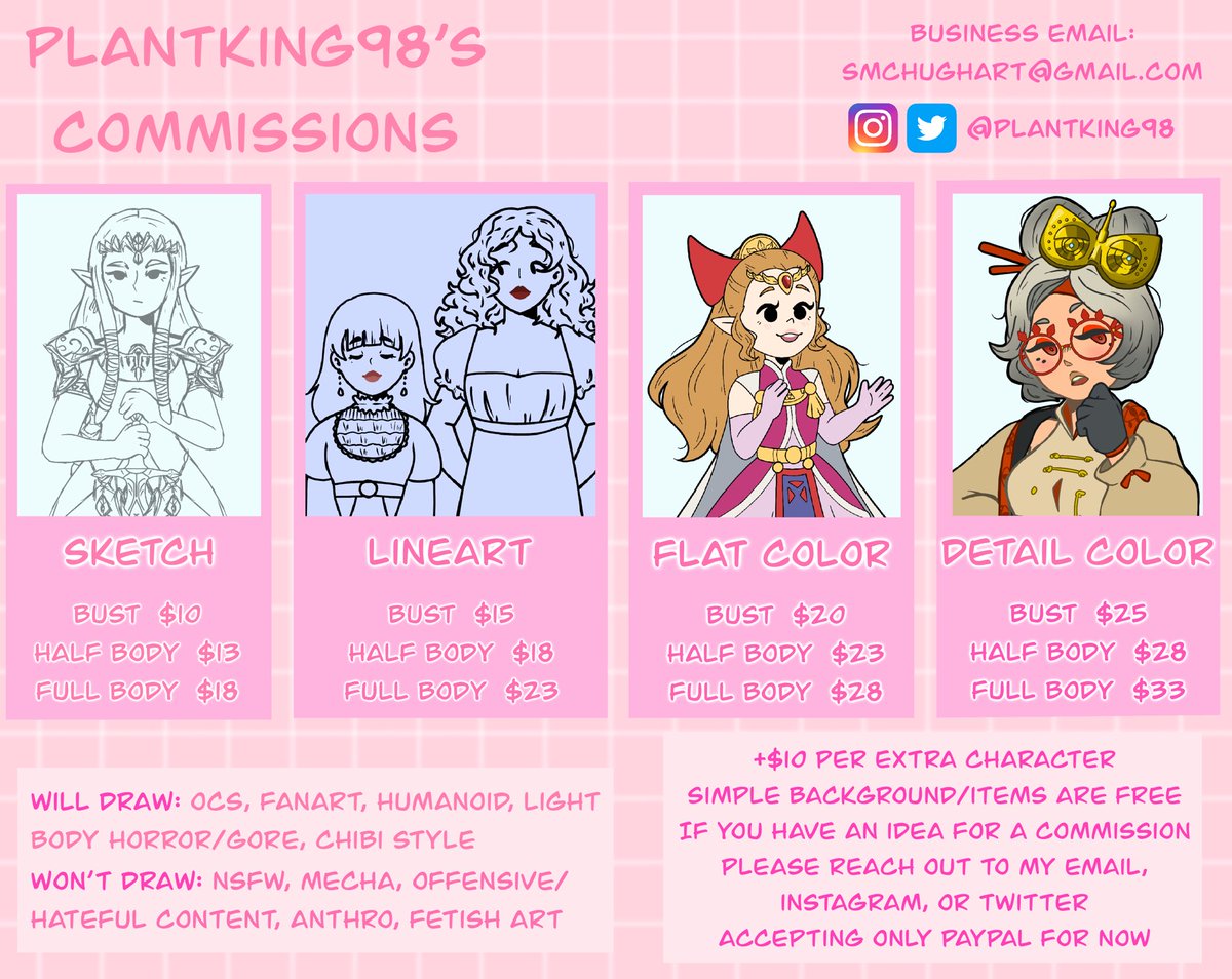 plantking98's tweet photo. Soooo it’s been a while
Opening commissions again since I’m out of work for the summer and waiting on job applications
#commissionart #commissions #digitalart https://t.co/X1AelW7Nyf
