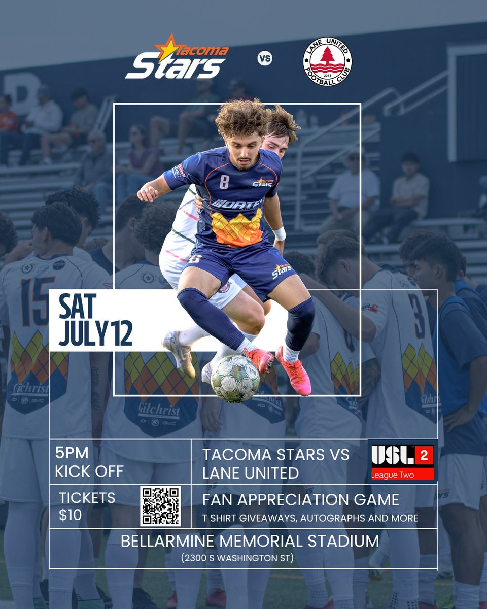 WAPremier's tweet image. The Tacoma Stars have their last USL 2 home game THIS WEEKEND and it is fan appreciation night! Head out to Bellarmine Memorial Stadium this Saturday at 5PM for some great soccer, giveaways, and MORE ⚽
#tacomastars #alwayspremier