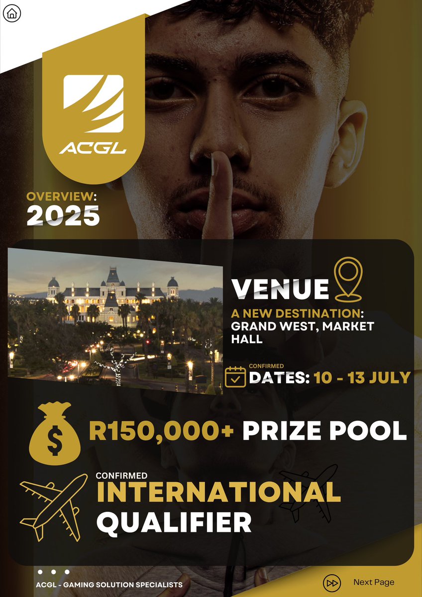 ⚔️ 
<a href="/GoliathGamingZA/">Goliath Gaming</a> 
<a href="/AfricanGaming/">ACGL</a>