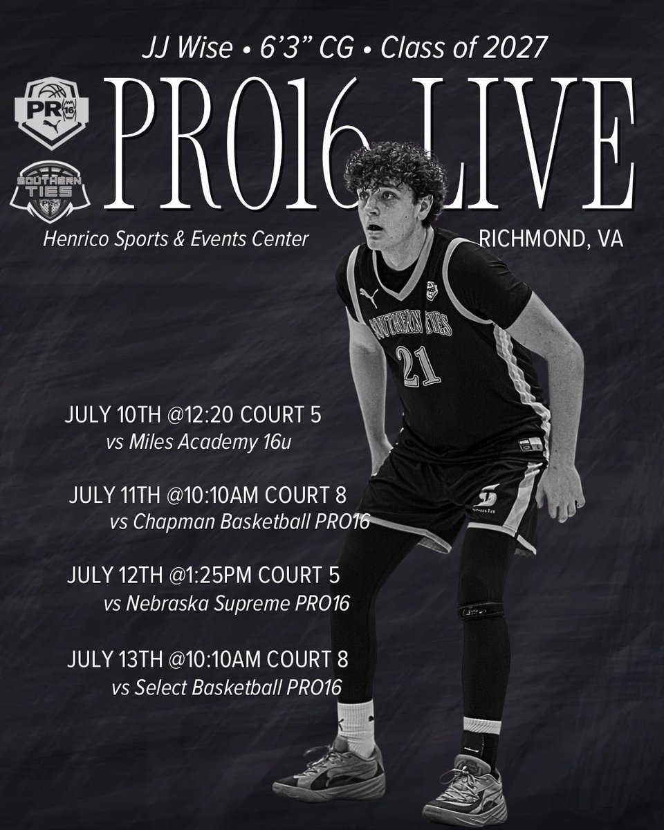 JJWise27's tweet image. Live period in Richmond, Virginia! Got a great schedule this week. Can’t wait to hoop with the boys again!! @SouthernTiesAAU #2027 #Pro16 #richmondvirginia #AGTG #W