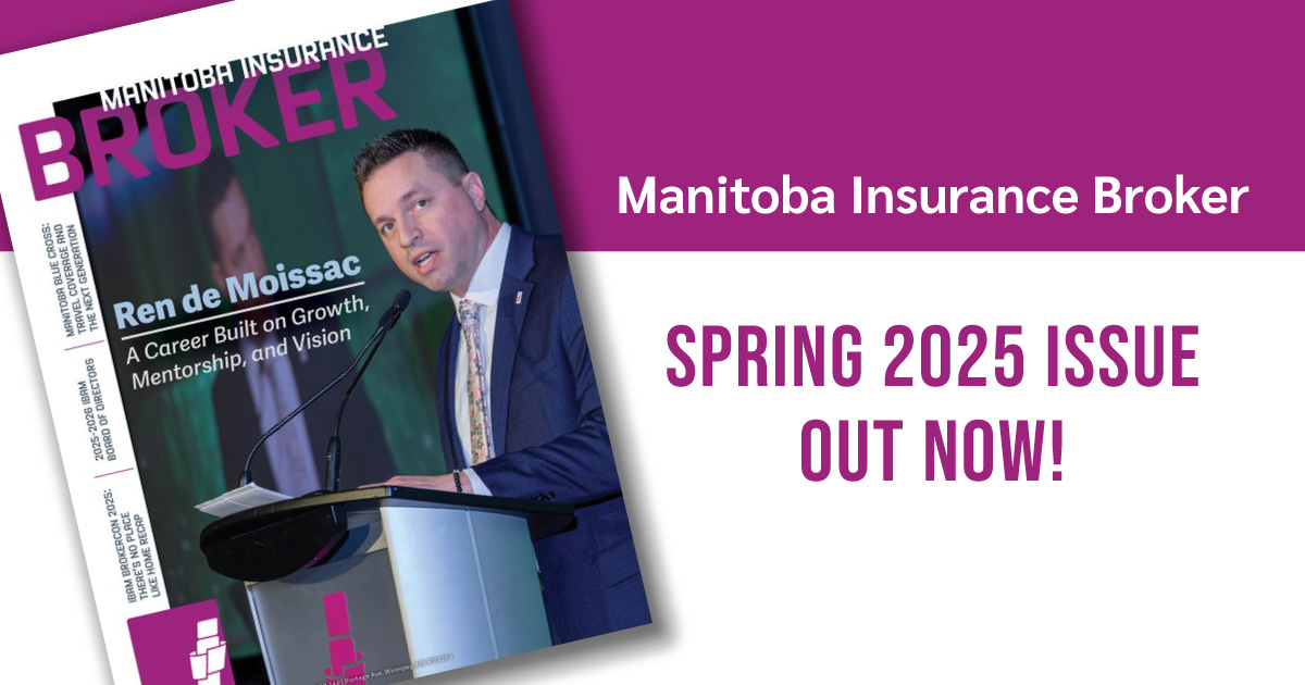The Summer issue of Manitoba Insurance Broker is online now! Find info on IBAM's new President, Ren de Moissac, a recap of this year's Convention, and more!

Find the digital issue at bit.ly/mib-summer2025….